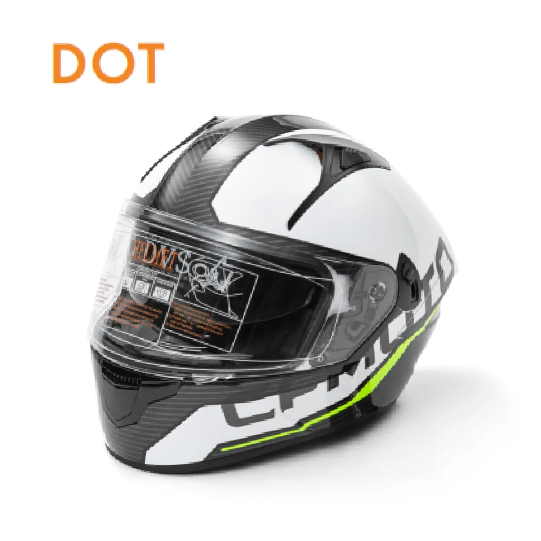 Шлем CFMOTO 85234H-001 Racing [2XL] Белый-Карбон